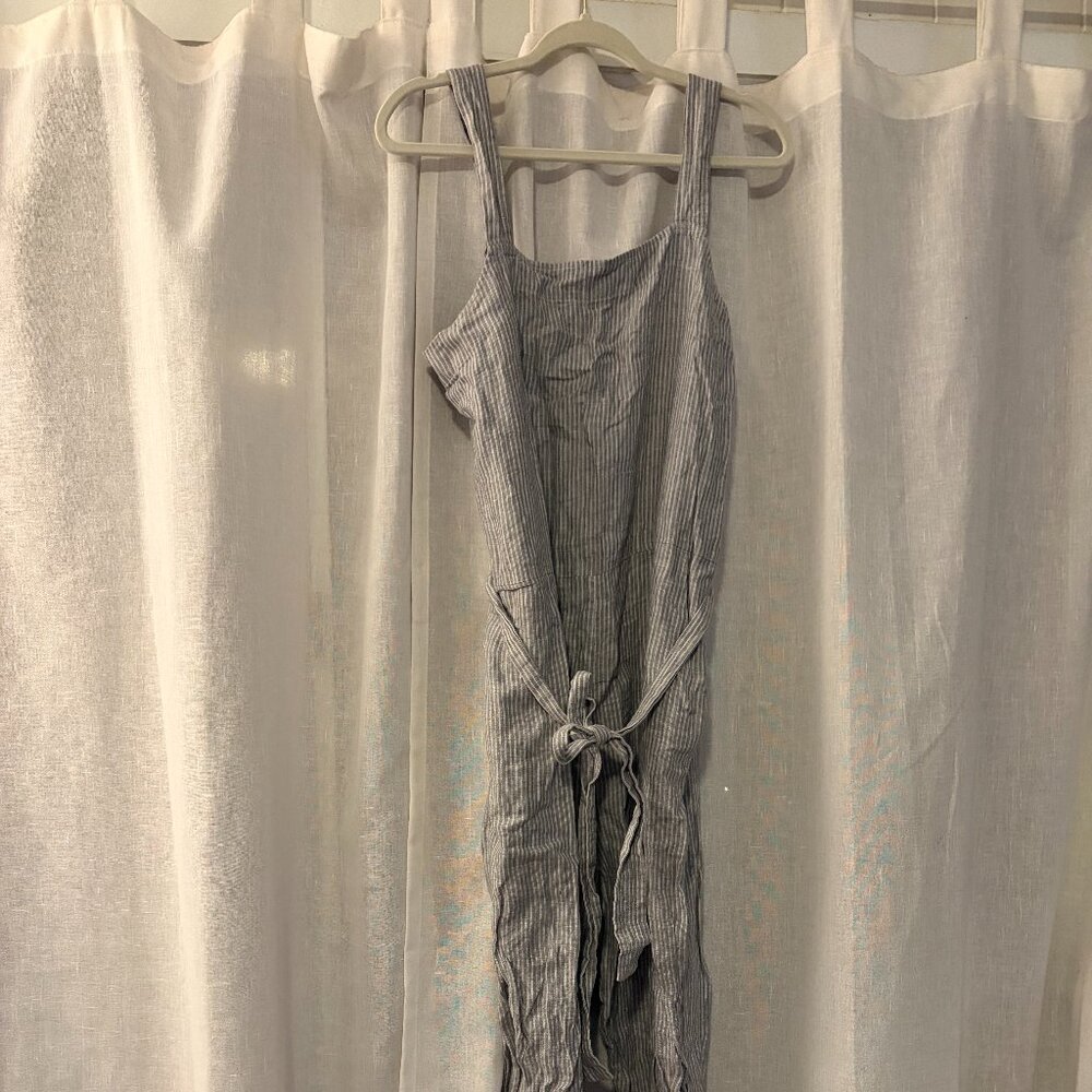 Everlane - Linen Stripe Jumpsuit with pockets